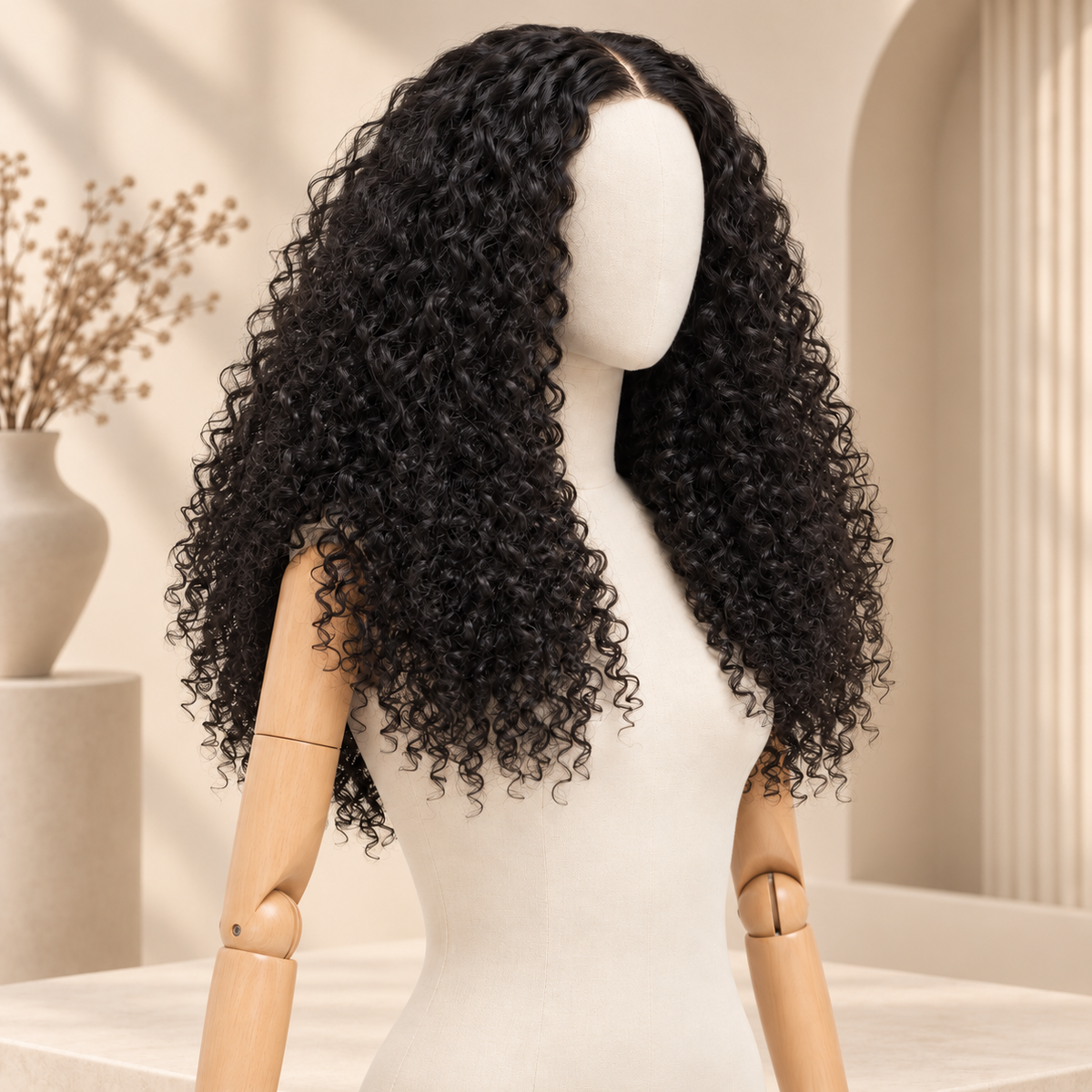 Kinky Curly Glueless Wig – 180% Density