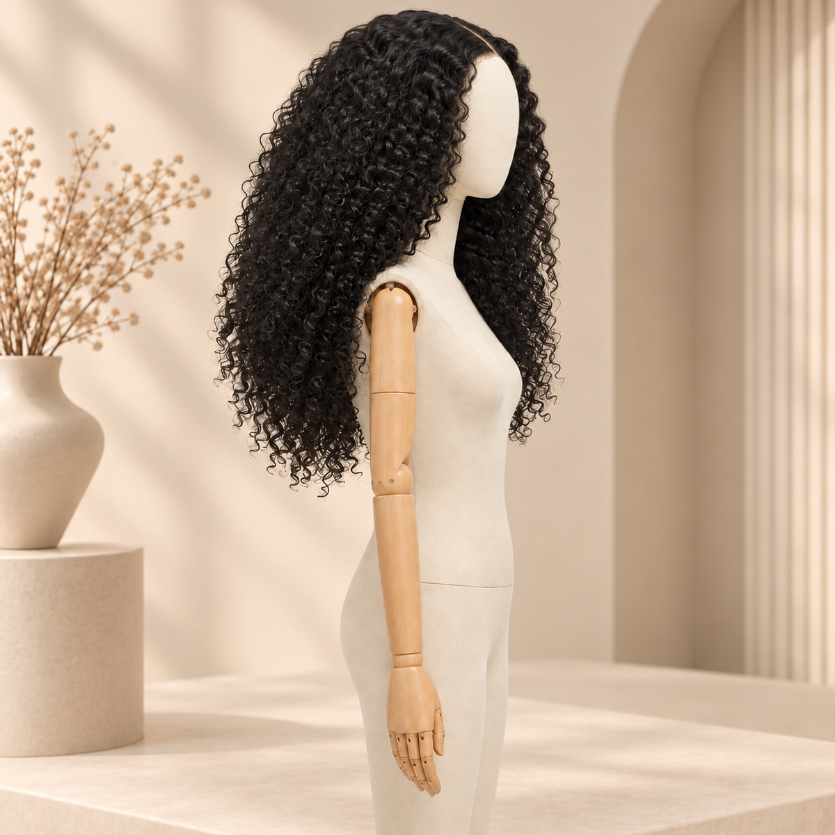 Kinky Curly Glueless Wig – 180% Density