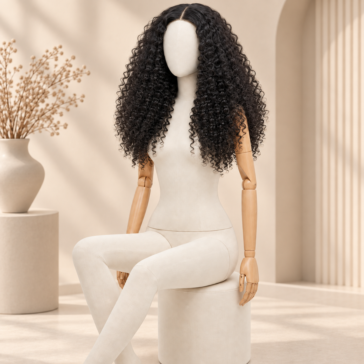 Kinky Curly Glueless Wig – 180% Density