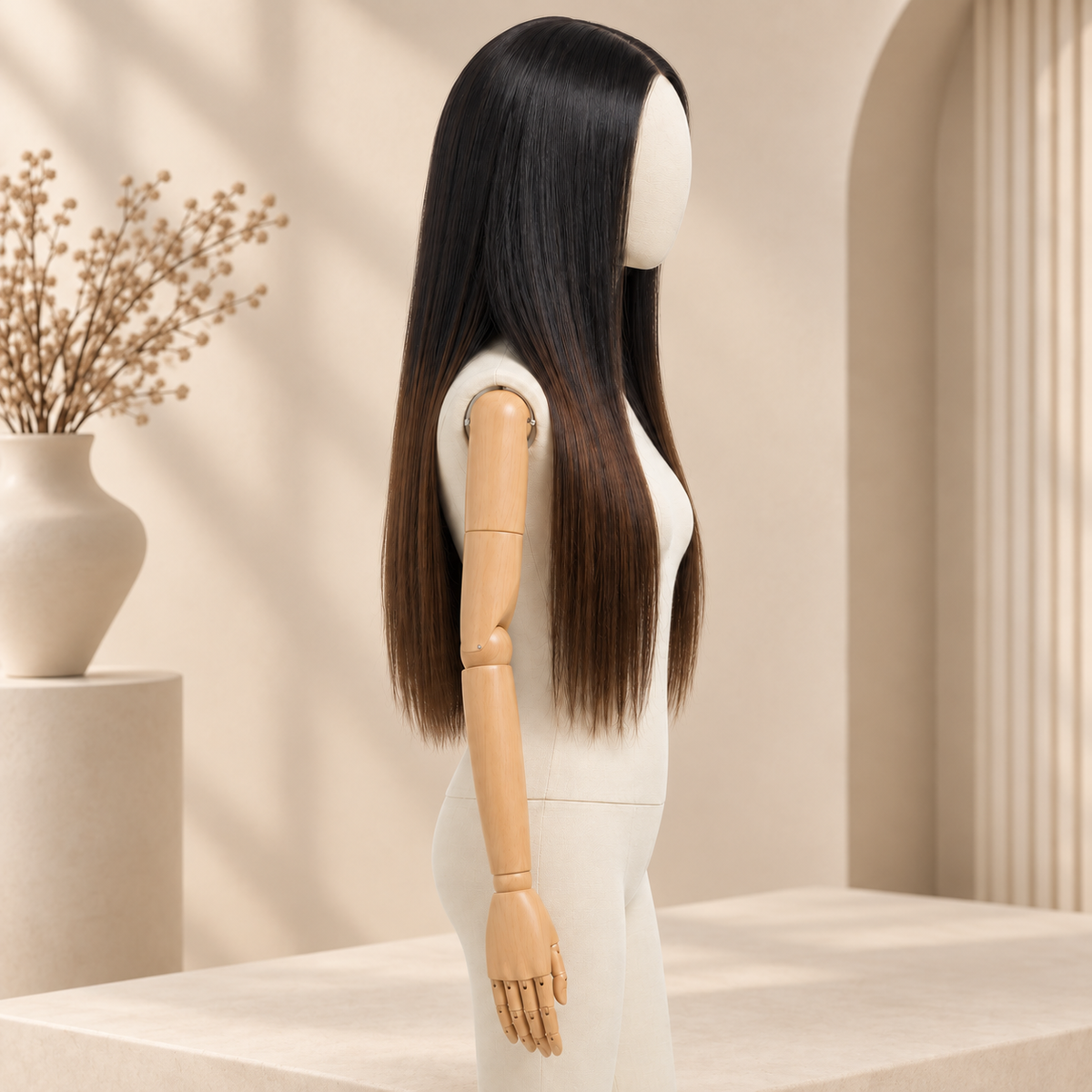 LaKadish 1B/T4 Bone Straight Vietnamese Virgin Hair Wig – 2×6 HD Lace