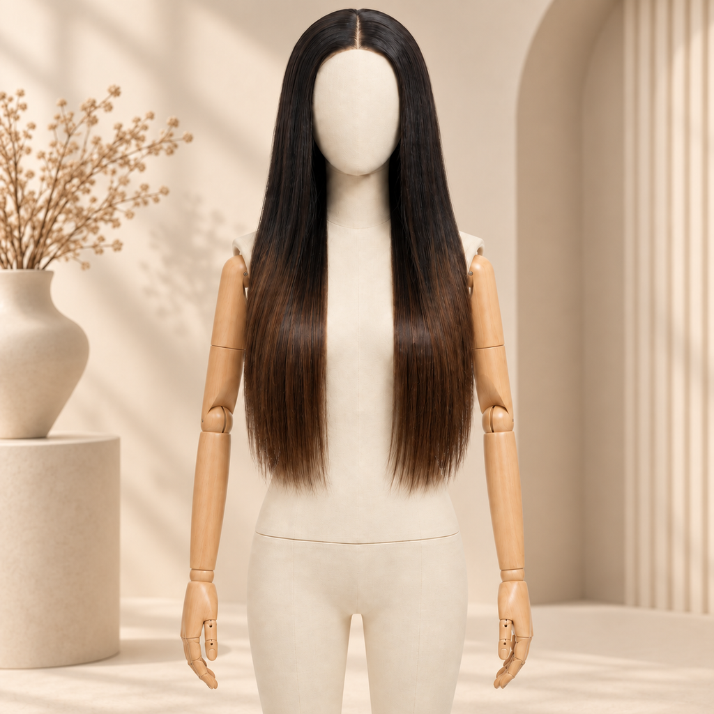 LaKadish 1B/T4 Bone Straight Vietnamese Virgin Hair Wig – 2×6 HD Lace